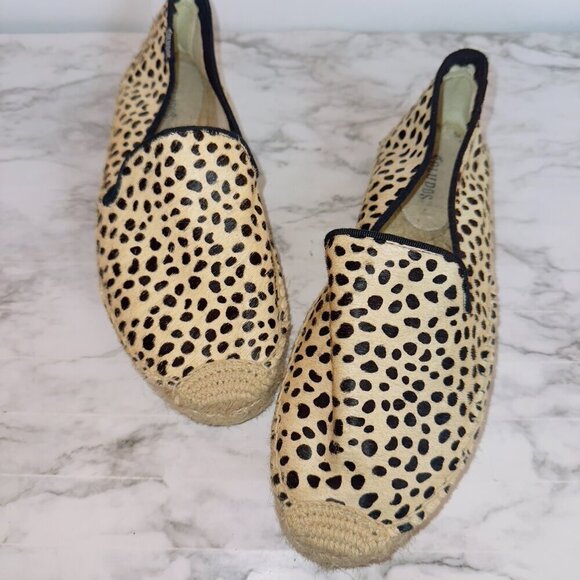 Soludos Women's Animal Print Slip On platform Espadrille Shoes size US 8 - Picture 3 of 10